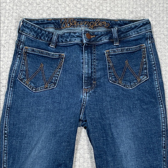 Wrangler Retro High Rise trumpet Flare Jeans  Western Cowgirl Bareback 29x34 - Picture 5 of 16
